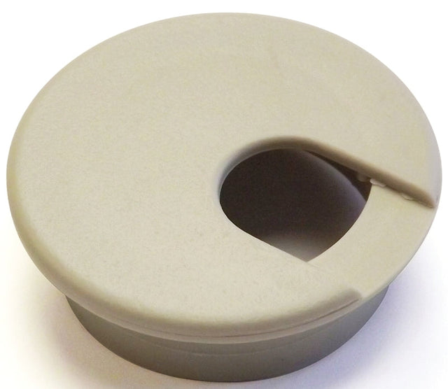 Jandorf Desk Grommet, 2 in Dia Cable, Polystyrene, Almond #61602 Jandorf