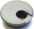 Jandorf Desk Grommet, 2 in Dia Cable, Polystyrene, Silver #61617 Jandorf