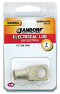 Jandorf Electrical Lug, 2 AWG Wire, 1/2 in Stud, Copper Contact #60766 Jandorf