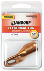 Jandorf Electrical Lug, 4/0 AWG Wire, 1/2 in Stud, Copper Contact, Brown #60778 Jandorf