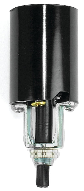 Jandorf On/Off Bottom Turn Knob Lamp Socket, 250 V, 660 W, Phenolic Housing Material, Black #60536 Jandorf