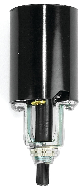 Jandorf On/Off Bottom Turn Knob Lamp Socket, 250 V, 660 W, Phenolic Housing Material, Black #60536 Jandorf