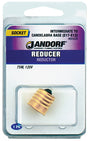 Jandorf Socket Reducer, E17 Intermediate to E12 Candelabra Base, 75 W, Brass, Gloss #60424 Jandorf