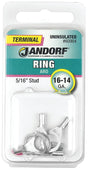 Jandorf  Ring Terminal, 16 to 14 AWG Wire, 5/16 in Stud, Copper Contact #60904 Jandorf