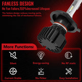 H4/9003/HB2 LED Headlight Bulbs 100W 6000K ‎‎14000LM White Dual-function 2Pcs for Chevrolet/Ford/GMC//BMV/Dodge/Honda/Nissan/Jeep