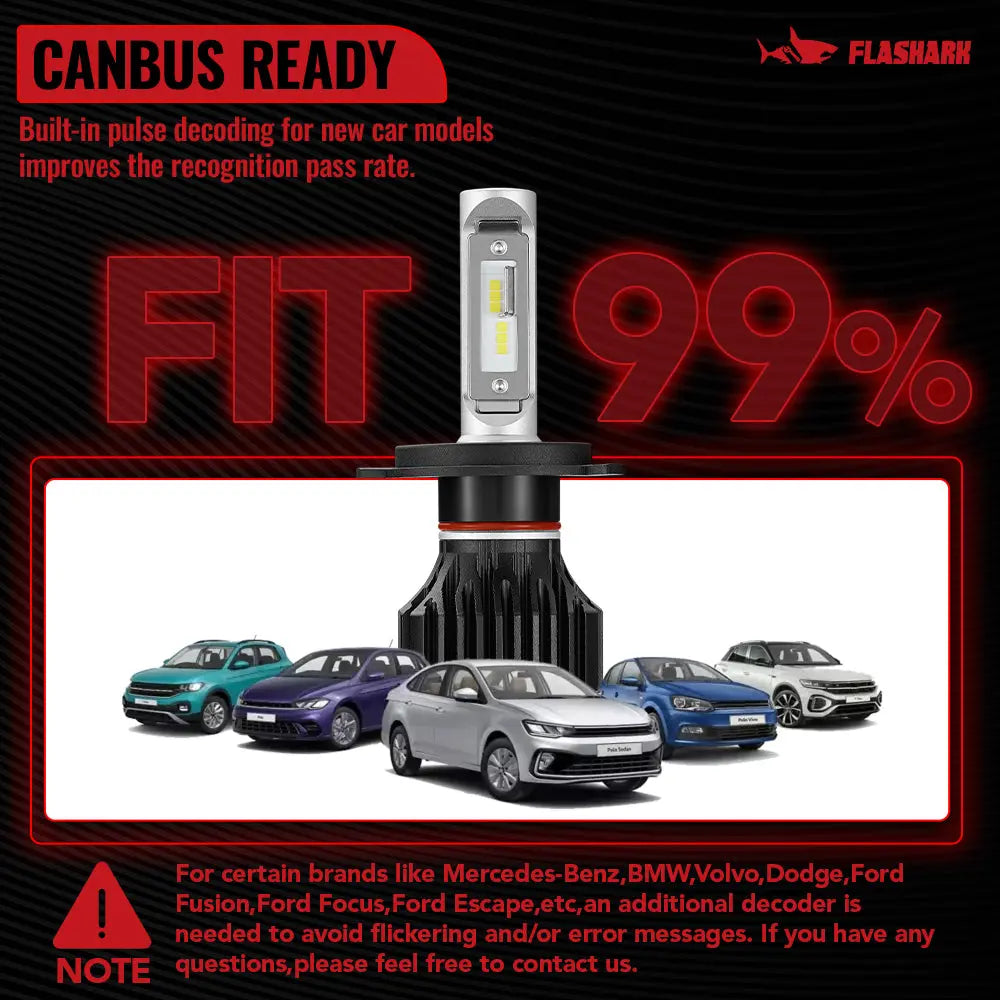 H4/9003/HB2 LED Headlight Bulbs 100W 6000K ‎‎14000LM White Dual-function 2Pcs for Chevrolet/Ford/GMC//BMV/Dodge/Honda/Nissan/Jeep