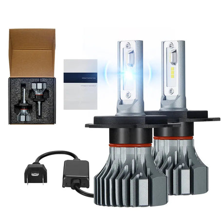 H4/9003/HB2 LED Headlight Bulbs 120W 6500K ‎‎22000LM White Dual-function 2Pcs Flashark