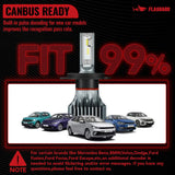 H4/9003/HB2 LED Headlight Bulbs 120W 6500K ‎‎22000LM White Dual-function 2Pcs