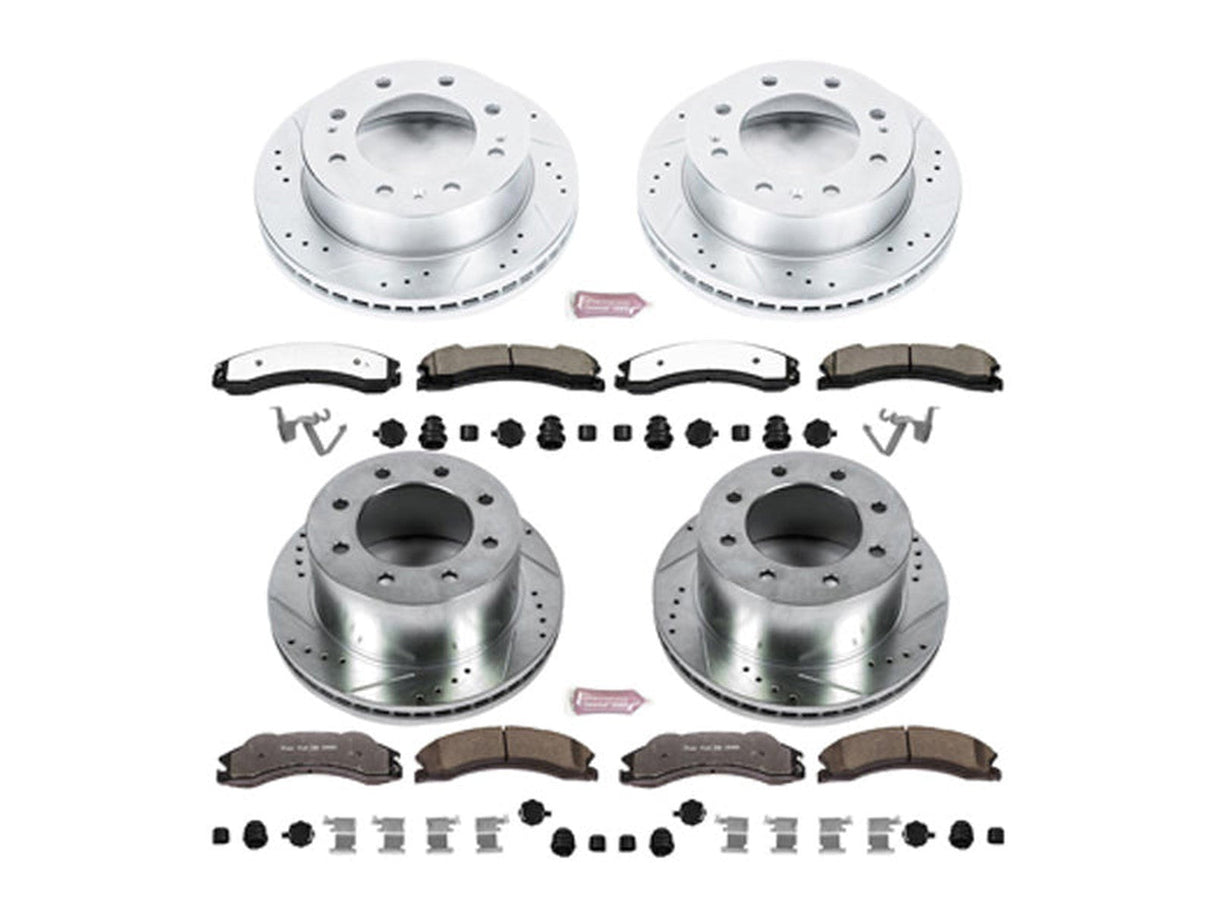 Powerstop Z36 Extreme Front and Rear Brake Kit, 2012-2019 GM 6.6L Duramax Powerstop Brakes
