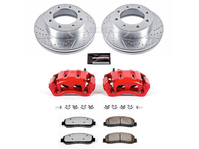 Powerstop Z36 Extreme Front Brake Kit with Calipers, 2005-2011 Ford Powerstroke Powerstop Brakes