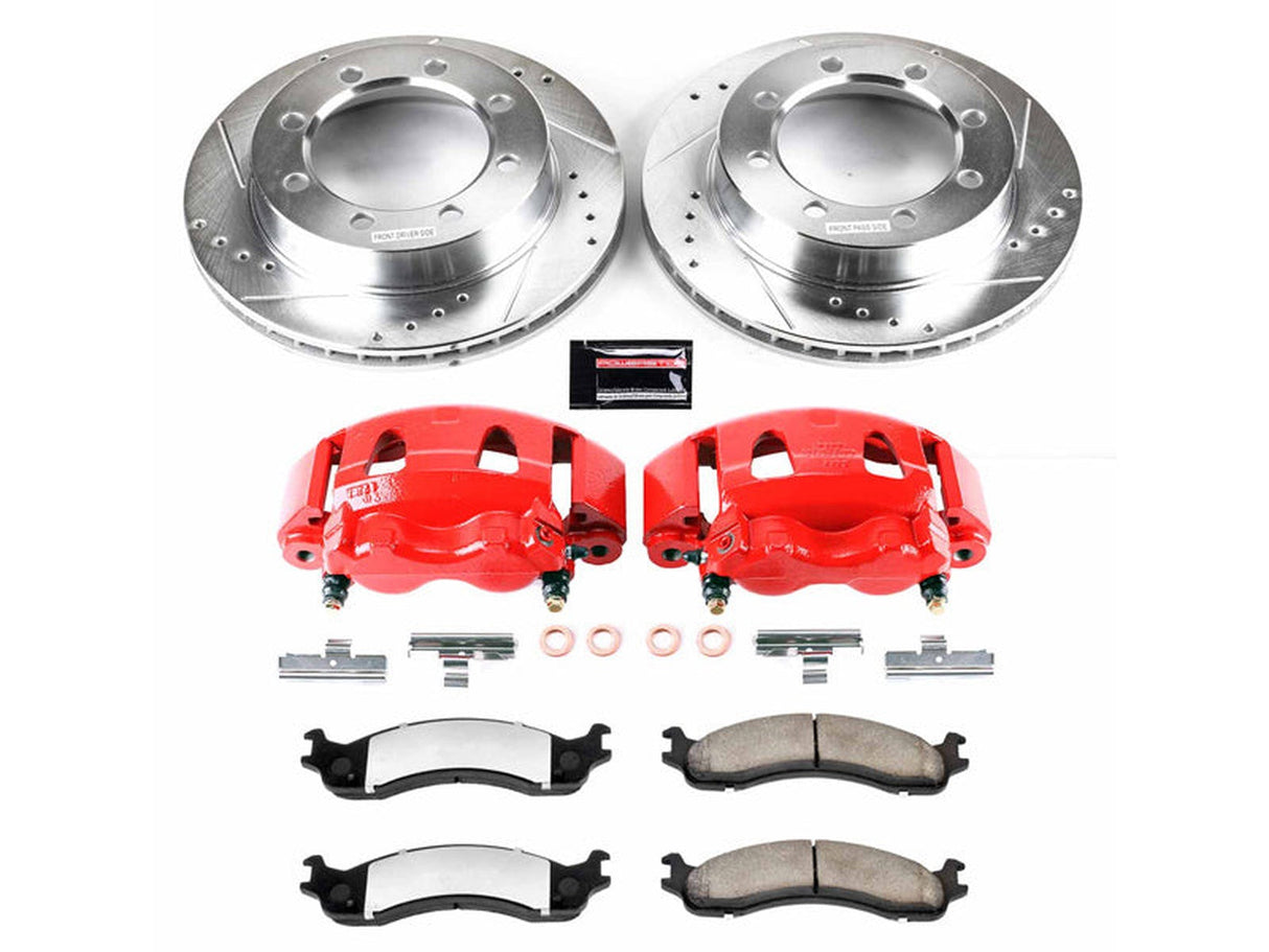 Powerstop Z36 Extreme Front Brake Kit with Calipers, 1995-1999 Ford Powerstroke Powerstop Brakes