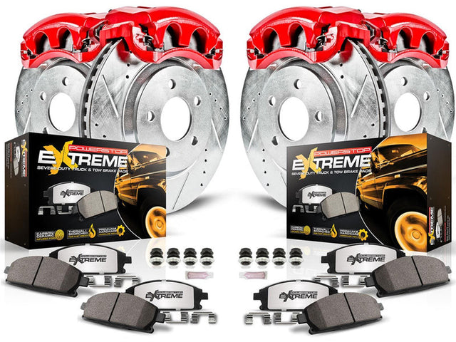 Powerstop Z36 Extreme Front and Rear Brake Kit with Calipers, 2010-2012 Ford Powerstroke Powerstop Brakes