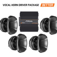 PRV Audio QS800.4 Amplifier and 4 WG2500Py Horn Driver Bundle