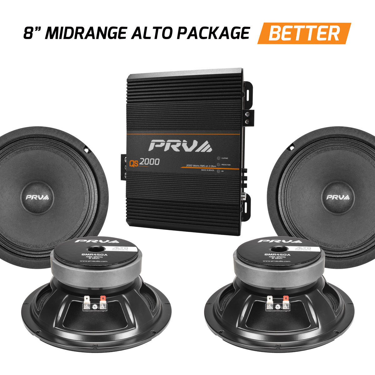 2000 Watts 8″ Bundle PRV Audio