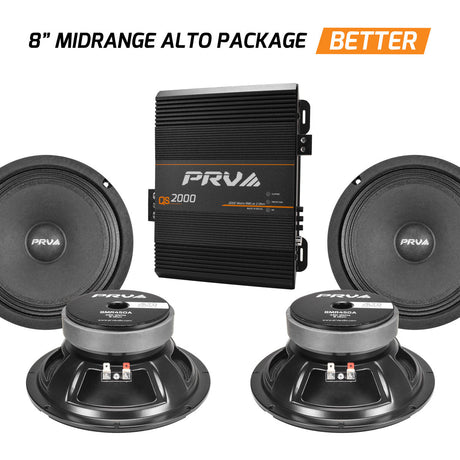 2000 Watts 8″ Bundle PRV Audio