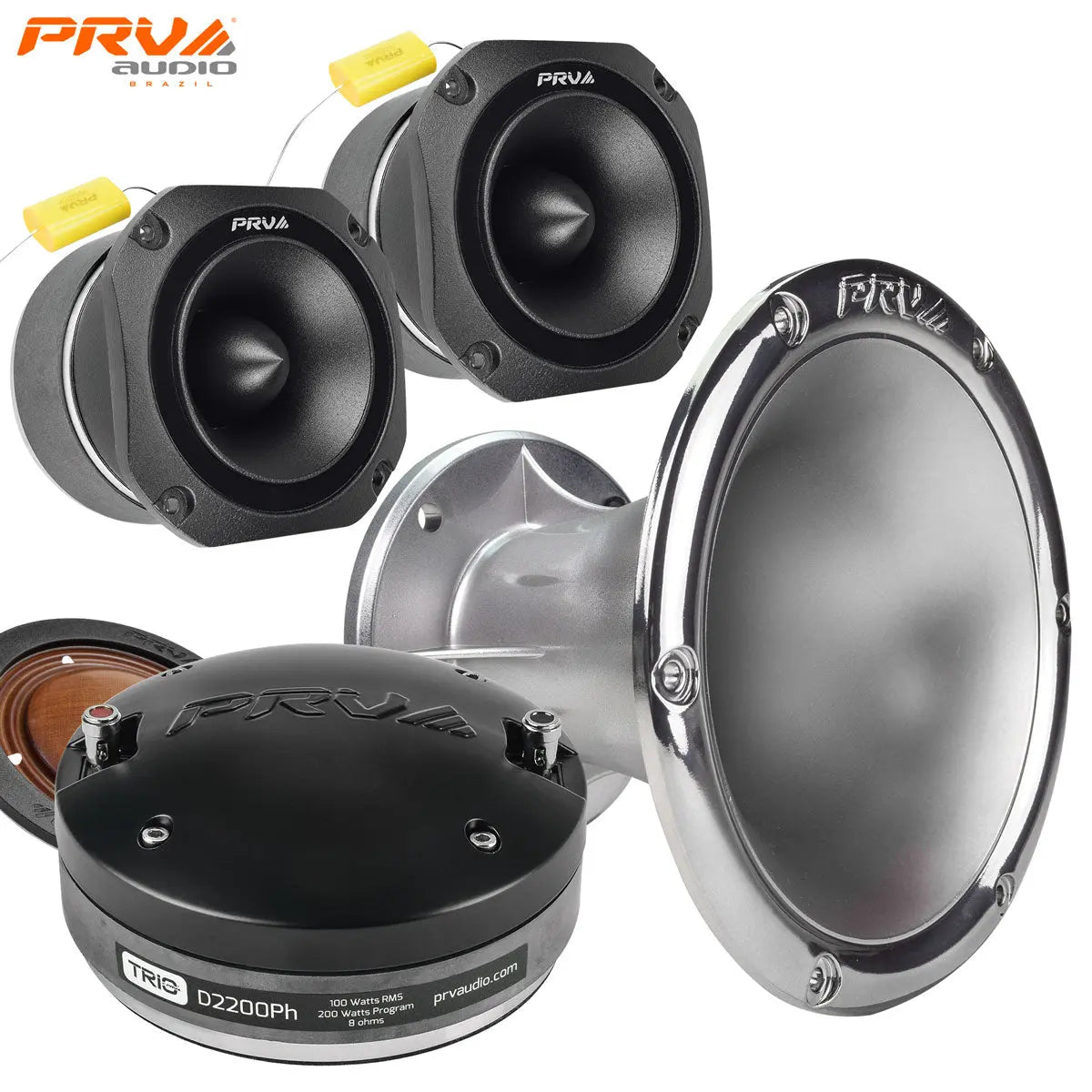 PRV Audio Vocal Horn Driver + Tweeters Bundle