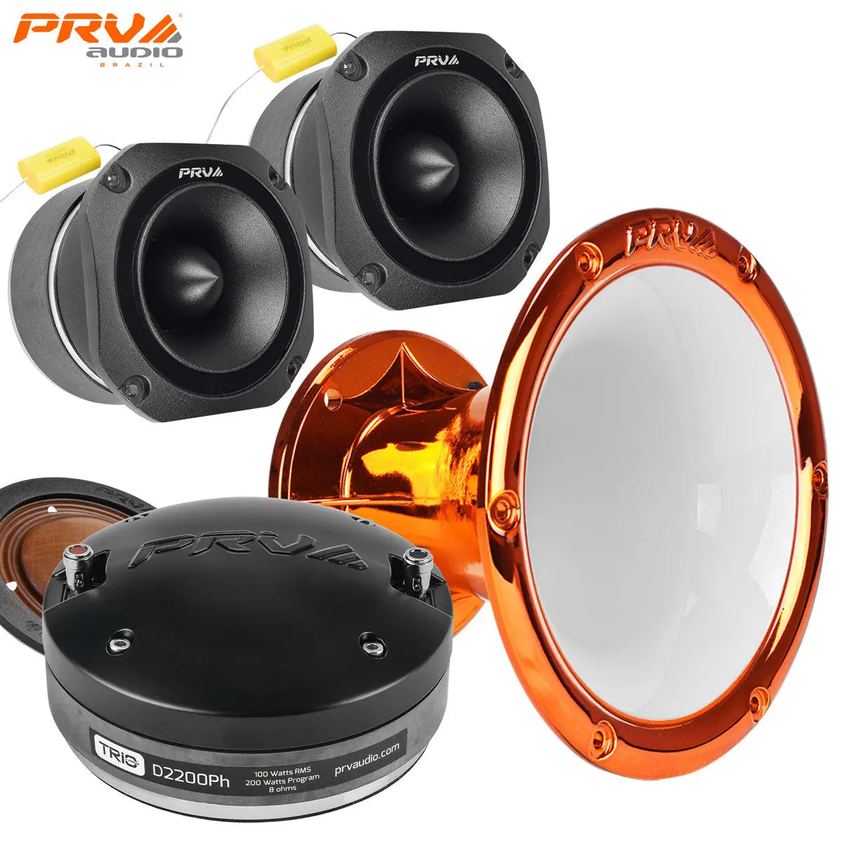 PRV Audio Vocal Horn Driver + Tweeters Bundle