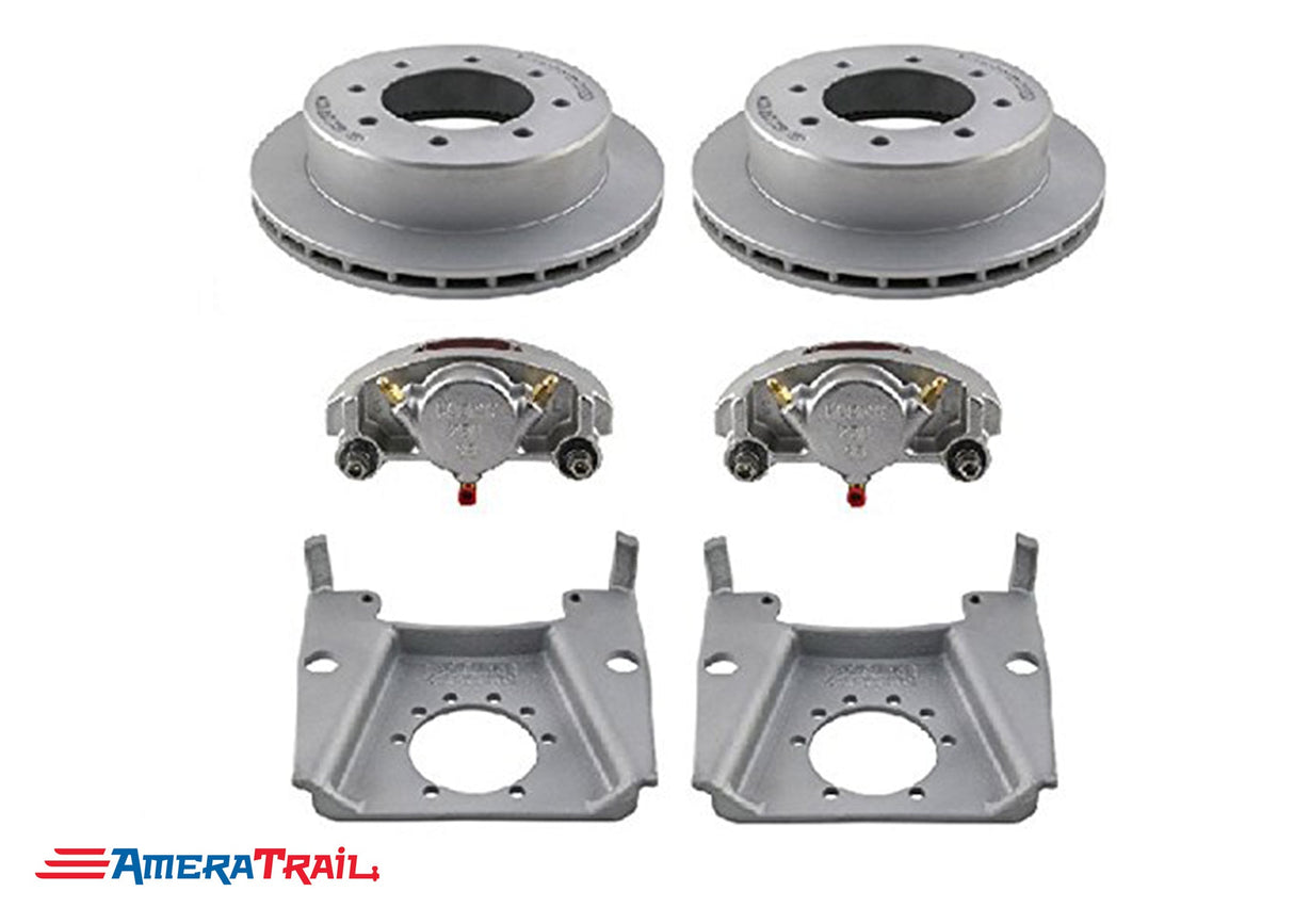 8 Lug 7K Kodiak Brake Kit, STAINLESS CALIPERS w/ Dacromet Rotors and Brackets - Fits 1/2" Wheel Studs