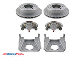 8 Lug 7K Kodiak Brake Kit, STAINLESS CALIPERS w/ Dacromet Rotors and Brackets - Fits 1/2" Wheel Studs
