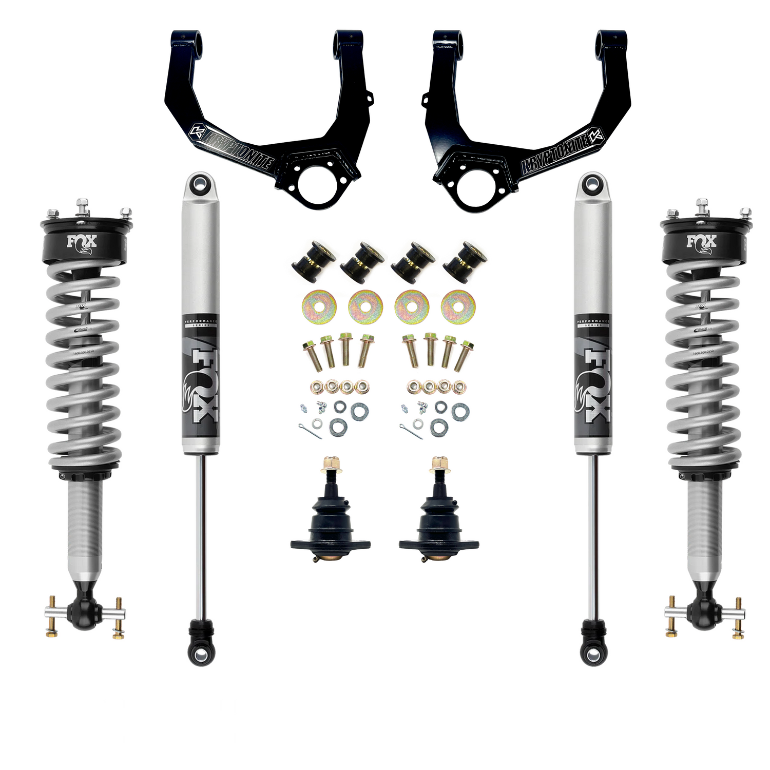 KRYPTONITE STAGE 3 LEVELING KIT WITH FOX 2.0 SHOCKS FOR CHEVY/GMC 1/2 TON 6 LUG TRUCKS 2019+ AT4/TRAIL BOSS
