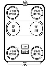 2023+ Kawasaki Teryx KRX 4 1000 Stereo Tops (4-Seat) Kawasaki