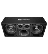 KTPON-208FULLBK / DUAL 8" BLACK/BLACK  LOADED PORTED BOX (With Tweeters + Driver) Comando Audio Inc.