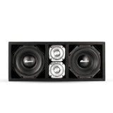 KTPONV2-208BLACK / DUAL 8" BLACK LOADED PORTED BOX + 2 TWEETER COMANDO