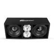 KTPONV2-208BLACK / DUAL 8" BLACK LOADED PORTED BOX + 2 TWEETER COMANDO