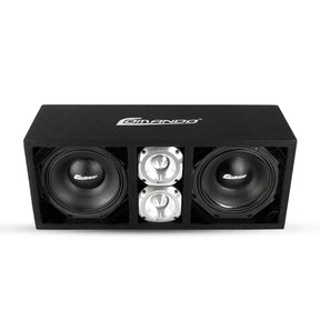 KTPONV2-208BLACK / DUAL 8" BLACK LOADED PORTED BOX + 2 TWEETER COMANDO