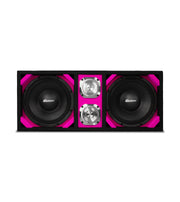 KTPONV2-210PINK / DUAL 10" PINK LOADED PORTED BOX + 2 TWEETER Comando Audio Inc.