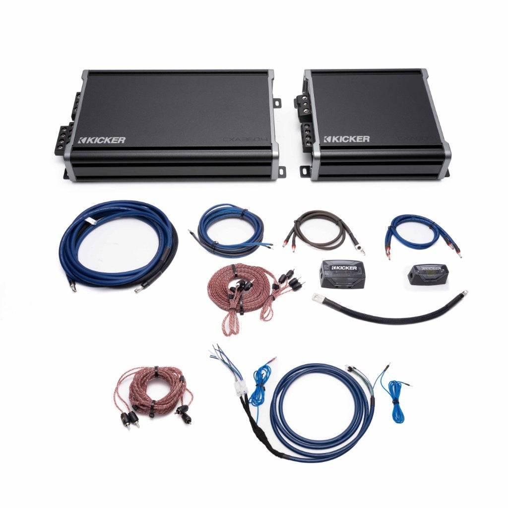 Kicker Complete Plug & Play Dual CX Amplifier Kit Bundle | '18- '23 JL Wrangler/ '20- '23 JT Gladiator