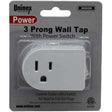 TekShack 3-Prong Wall Tap Adapter - Power Switch & LED Light TekShack