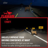 H13/9008 LED Headlight Bulbs 60W 6500K ‎‎18000LM White Dual-function 2Pcs Flashark