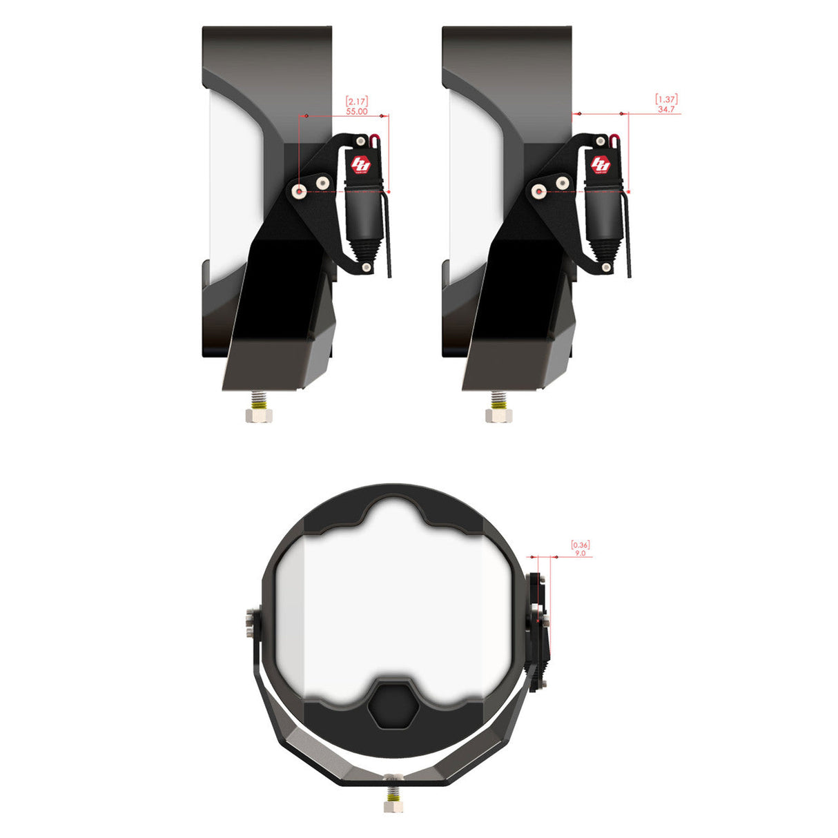 Reflex Light Actuator Kit- LP4/LP6/LP9/XL-M Housing - Universal Baja Designs