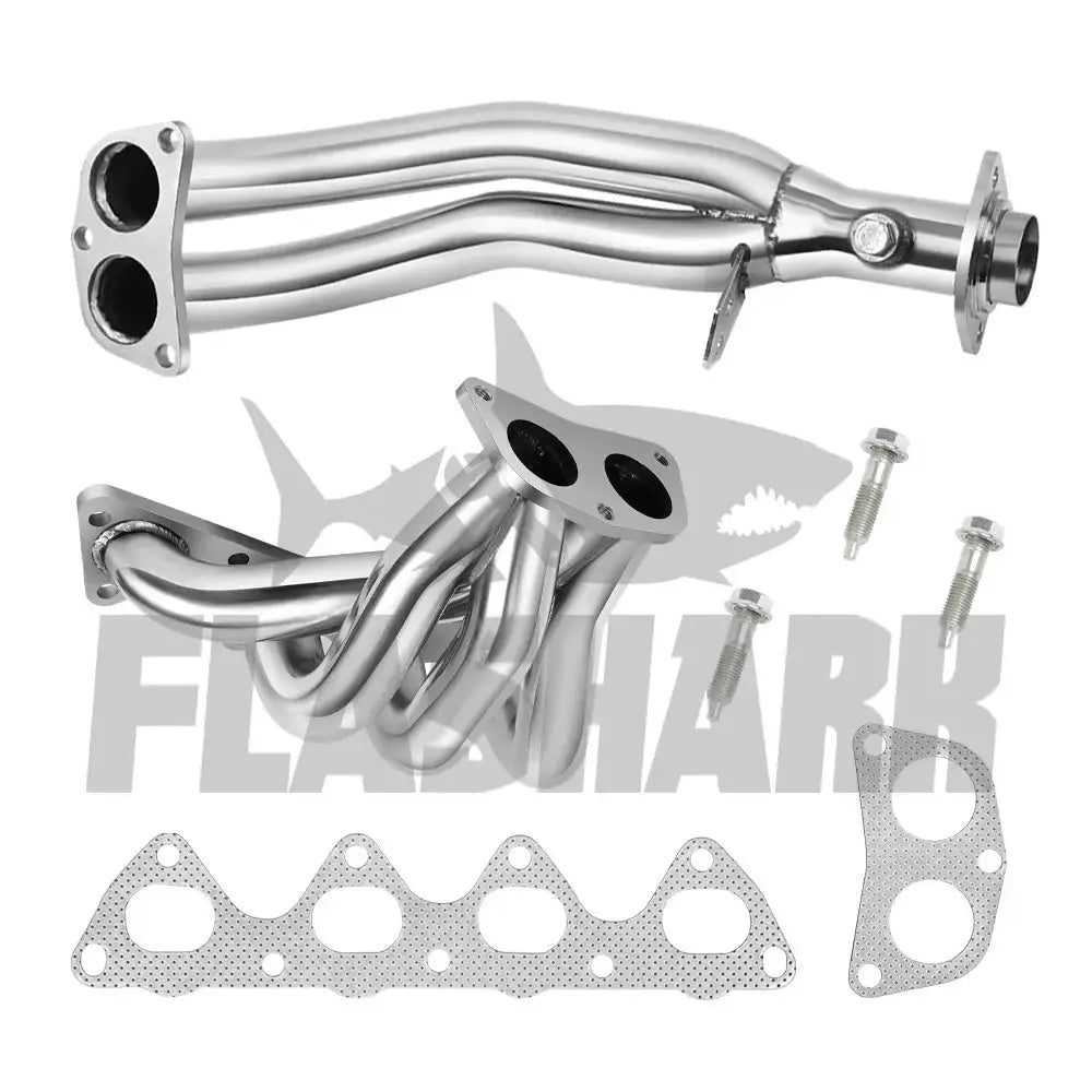 Exhaust Header/Catback All-In-One Kit for 1994-2001 Honda Acura Integra RS/LS Flashark