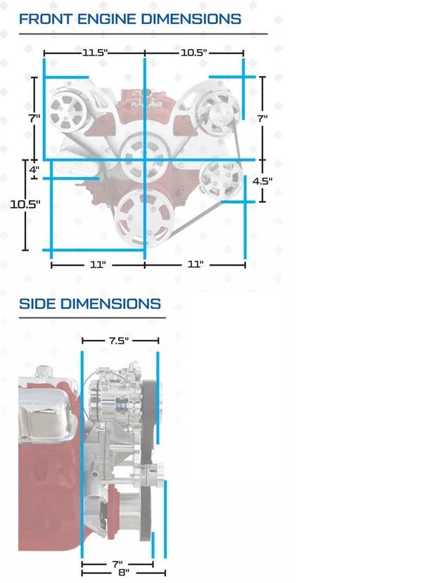 GM Small Block Compatible 327 c.i. Engine - 350 Horsepower - Deluxe Dressed - Polished Pulley Kit - Carbureted
