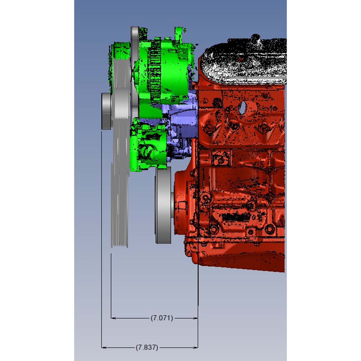 GM LS Compatible Front Accessory Drive - Full Serpentine with Alternator | Power Steering | Water Pump | Brackets and Bolts