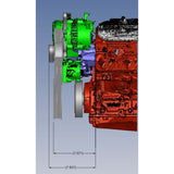 GM LS Compatible Front Accessory Drive - Full Serpentine with Alternator | AC | Water Pump | Brackets and Bolts