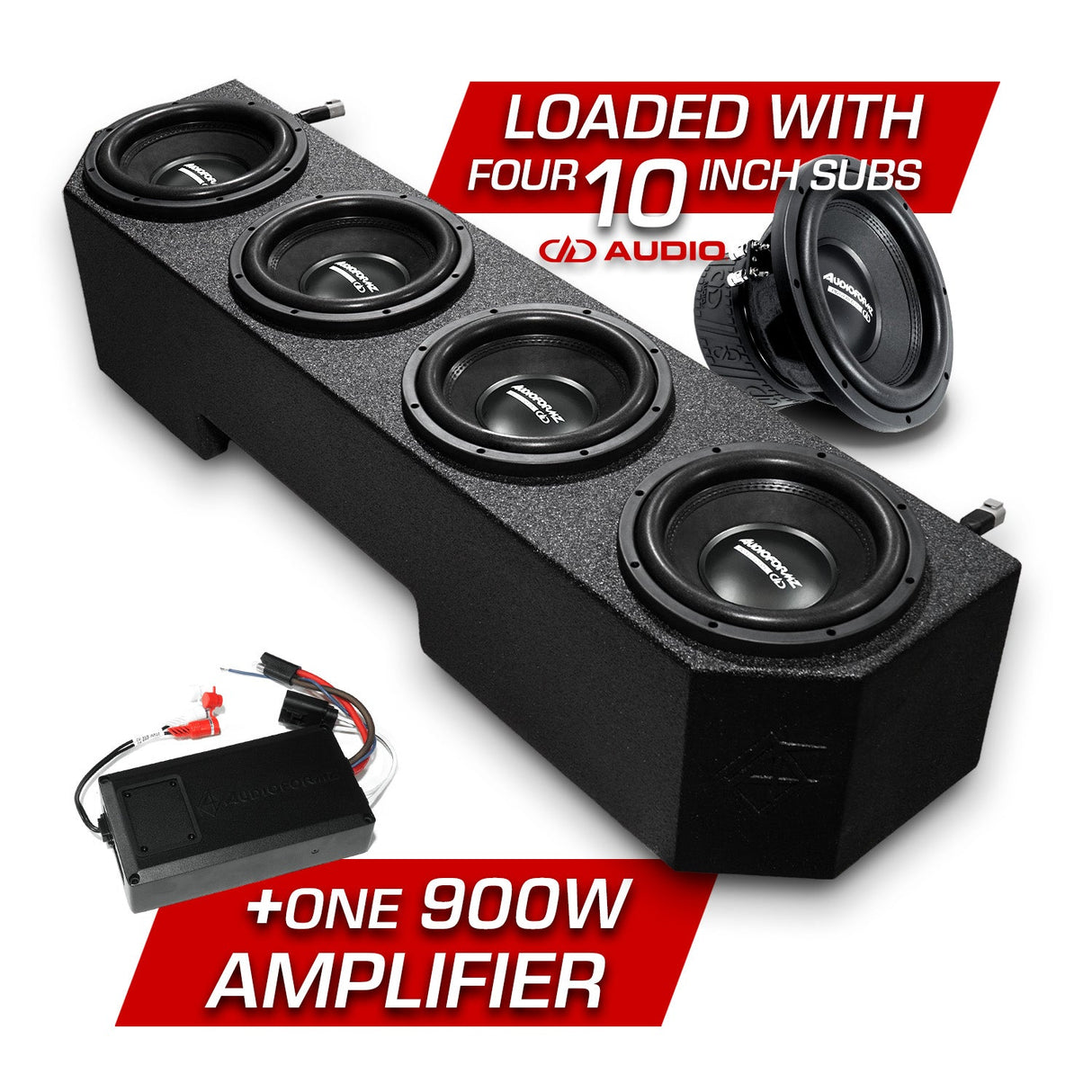 Can-Am Defender 4 10" Under-Seat Subwoofer Box (HD7-HD10) Can-Am
