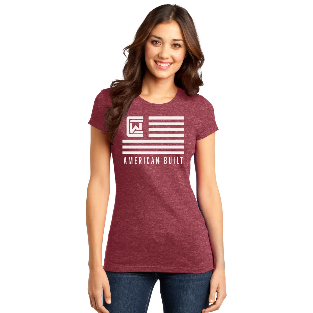 Ladies Tee - Red - American Built Corbin Custom Works LLC
