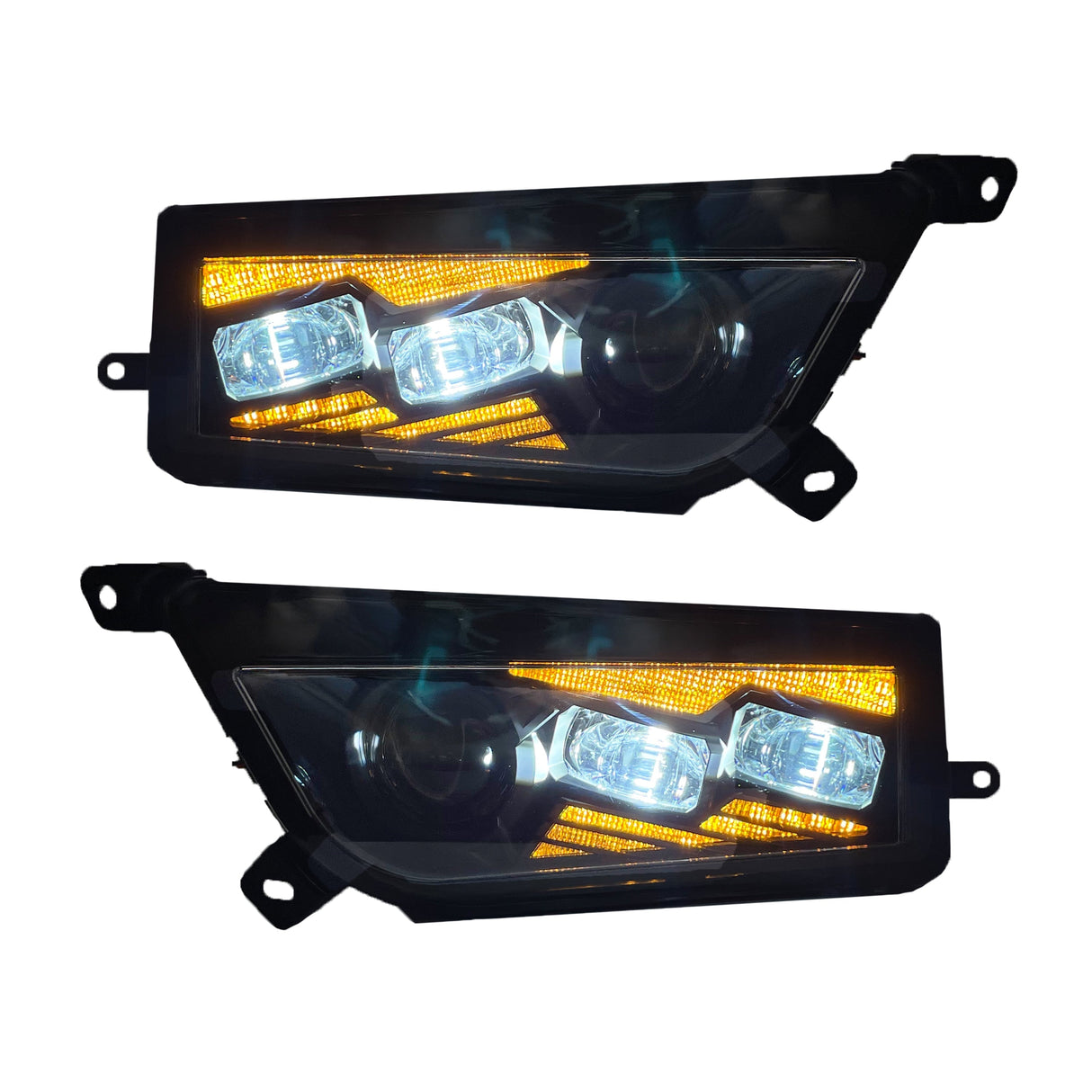 2018 - 2022 Polaris RZR Turbo S - COMBO: Replacement Headlights + Fangs