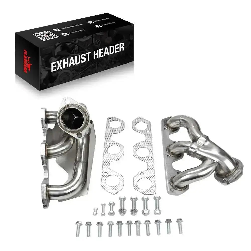 Shorty Exhaust Headers for Jeep Wrangler JK 2007-2011 3.8 V6 Flashark