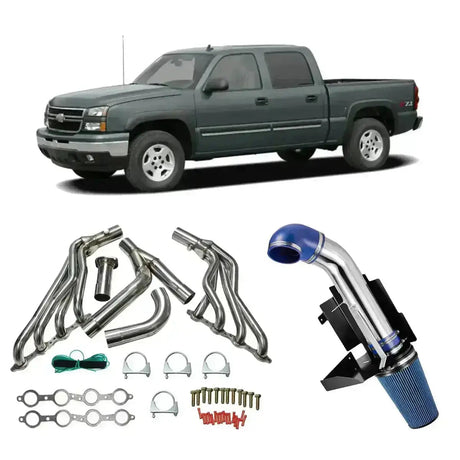 Header for 2002-2006 Chevy Avalanche 1500 4.8L/5.3L/6.0L with Optional Cold Air Intake Flashark