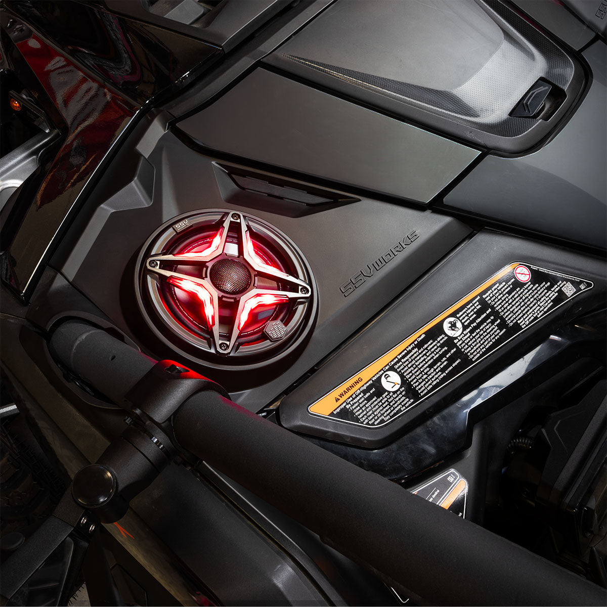 2024-2026 Can-Am® Maverick R, Phase-6 K-Spec 1400watt 6-Speaker Stereo System with Kicker Horns