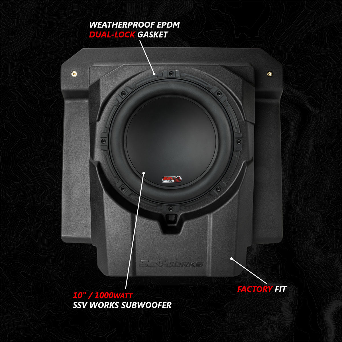 2024-2026 Can-Am® Maverick R, Phase-4 V-Spec 1400watt 5-Speaker Stereo System