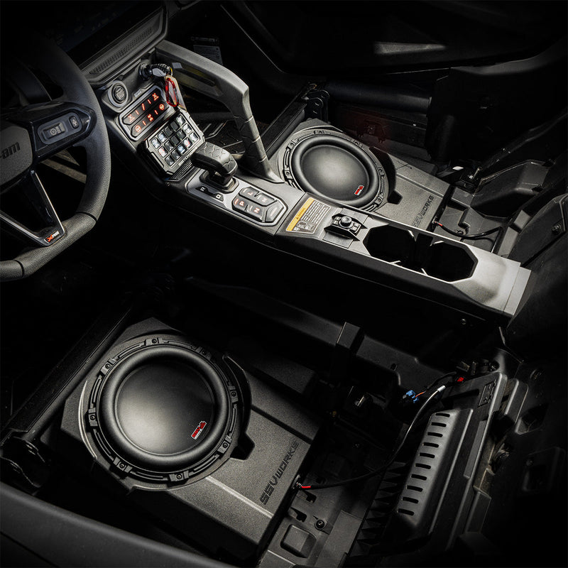 2024-2026 CanAm® Maverick R Front Under-Seat 850watt 10" Subwoofer Add-On for Factory JL® System