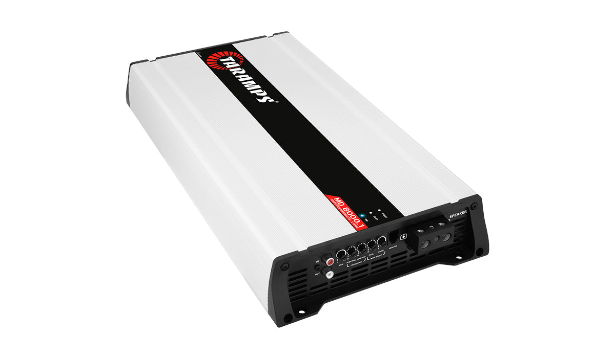 MD 8000.1 – 1 OHM Class D Taramps Amplifier (1 Channel of 8000 Watts RMS) TARAMPS