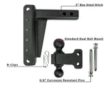 Bulletproof Medium Duty 6" Drop or Rise Hitch - 2" Box Steel Shank