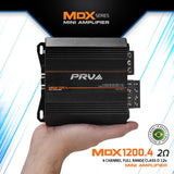 PRV Audio MDX1200.4 4-Channel Full Range Mini Amplifier PRV Audio