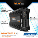 PRV MDX2000.4 1 Ohm Amplifier PRV Audio